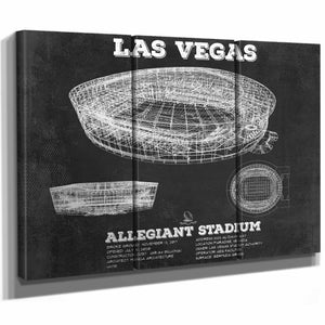 Las Vegas Raiders Allegiant Stadium Vintage Football Print