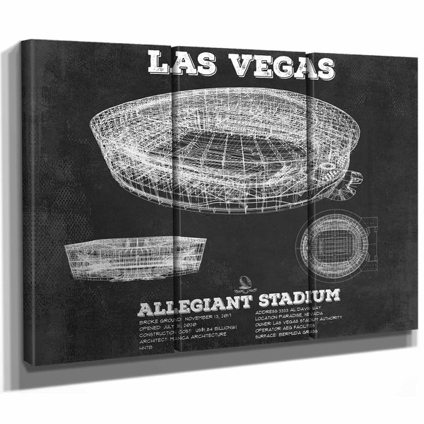 Las Vegas Raiders Allegiant Stadium Vintage Football Print