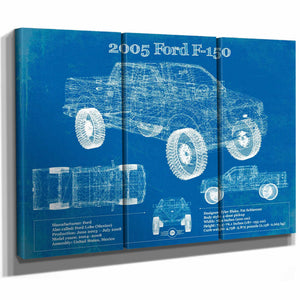 2005 Ford F-150 Vintage Blueprint Auto Print