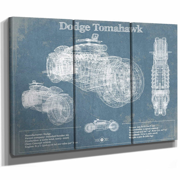 Dodge Tomahawk Vintage Blueprint Auto Print