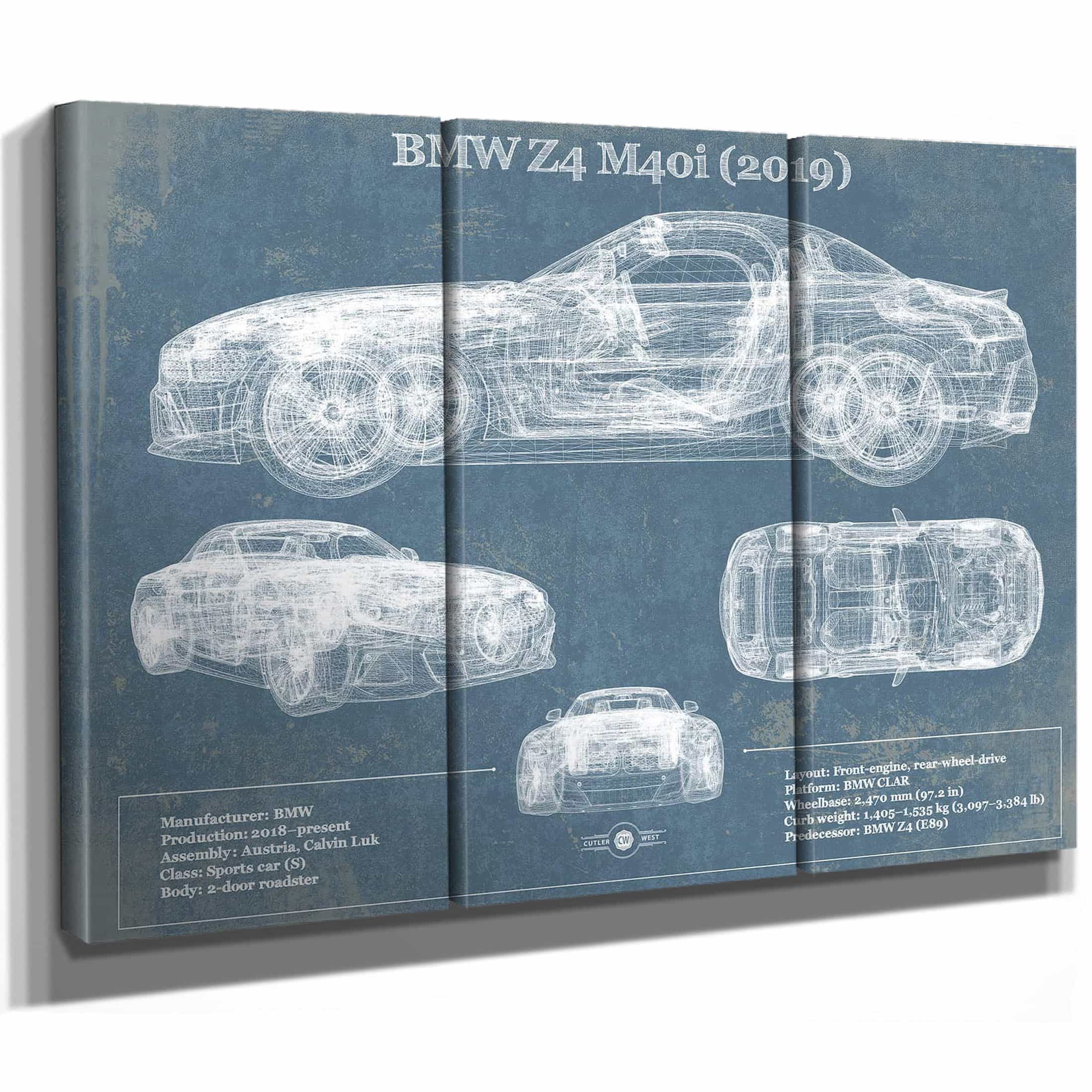2019 BMW Z4 M40i Wall Art Print | Cutler West