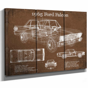 1965 Ford Falcon Blueprint Vintage Auto Print