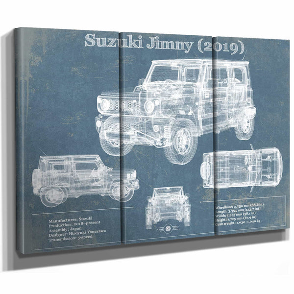 Suzuki Jimney 2019 Vintage Blueprint Auto Print
