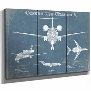 Cessna 750 Citation X Original Blueprint Art