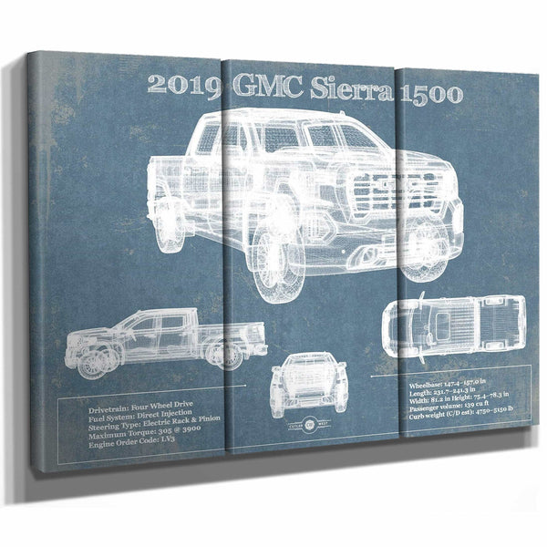 2019 GMC Sierra 1500 Vintage Blueprint Auto Print