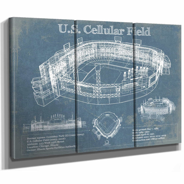 U.S. Cellular Field - Chicago White Sox Vintage Baseball Fan Print