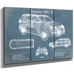 Isuzu MU-X Vintage Blueprint Auto Print