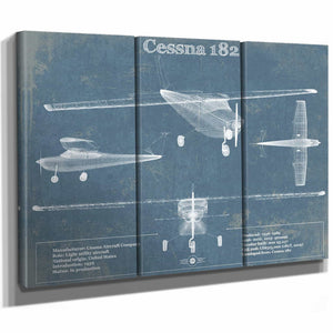 Cessna 182 Original Blueprint Art
