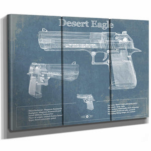 Desert Eagle Blueprint Vintage Gun Print