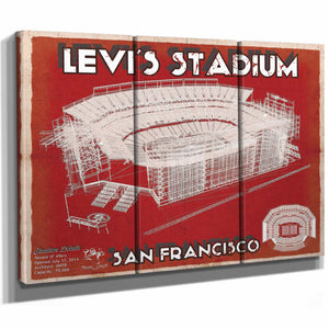 Vintage San Francisco 49ers - Levi's Stadium NFL Print