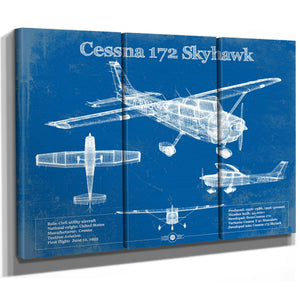 Cessna 172 Skyhawk Original Blueprint Art