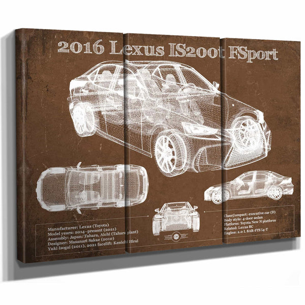 2016 Lexus IS (XE30) 200t F Sport (2017) Blueprint Auto Print