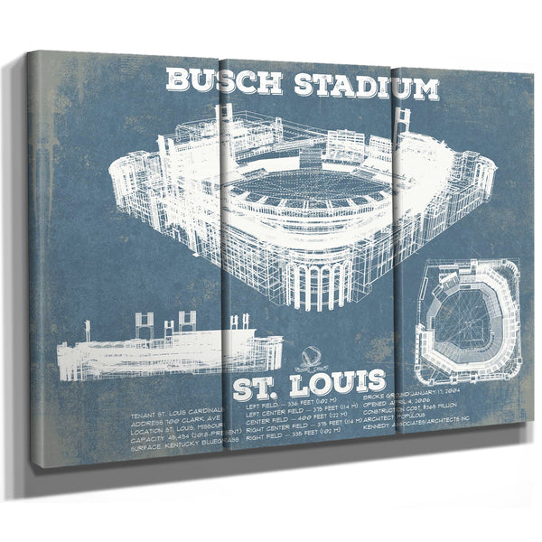St. Louis Cardinals Busch Stadium Vintage Baseball Print