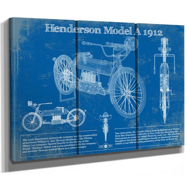 Henderson Model A 1912 Motorcycle Patent Print