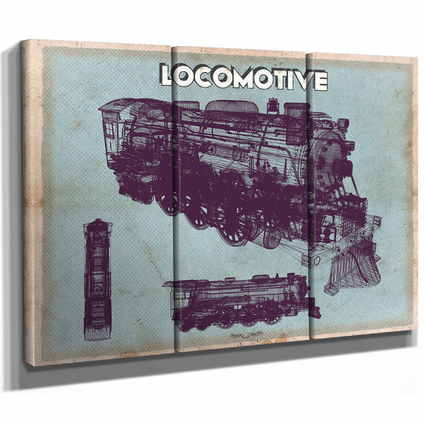Locomotive Vintage Train Print