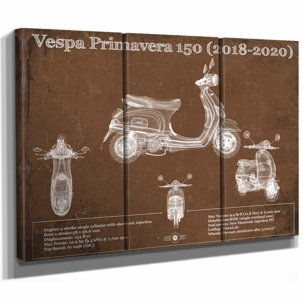 Vintage 2018 - 2020 Vespa Primavera 150 Patent Print