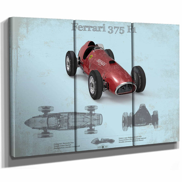 Ferrari 375 Formula One Blueprint Vintage Auto Print