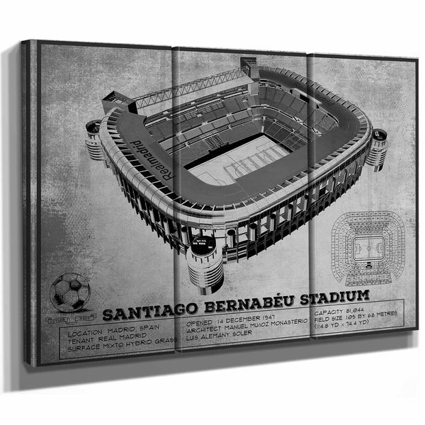 Real Madrid Football Club - Santiago Bernabéu Stadium Stadium Soccer Team Color Print