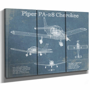 Piper PA-28 Cherokee Original Blueprint Art