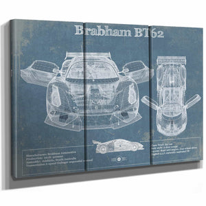 Brabham BT62 Blueprint Vintage Auto Print
