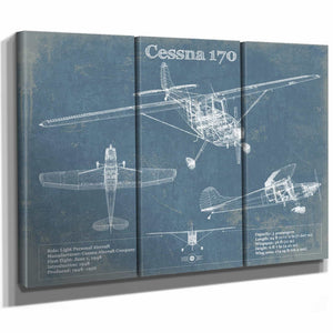 Cessna 170 Original Blueprint Art