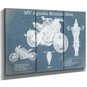 Mv Agusta Brutale 800 Blueprint Motorcycle Patent Print