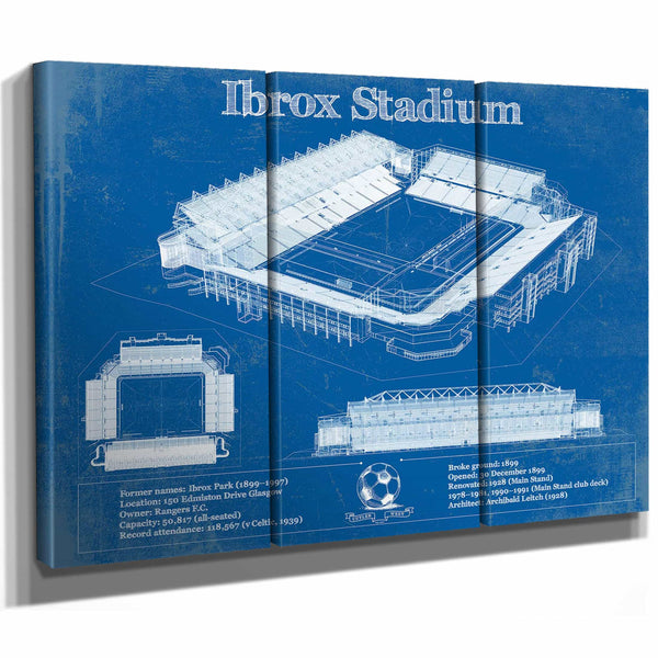 Rangers Football Club Ibrox Stadium Soccer Print