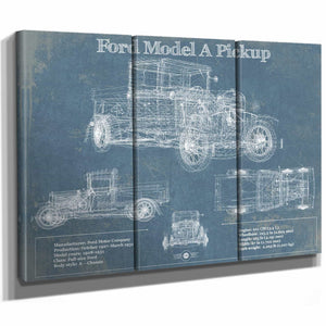 Ford Model A Pickup Vintage Blueprint Auto Print