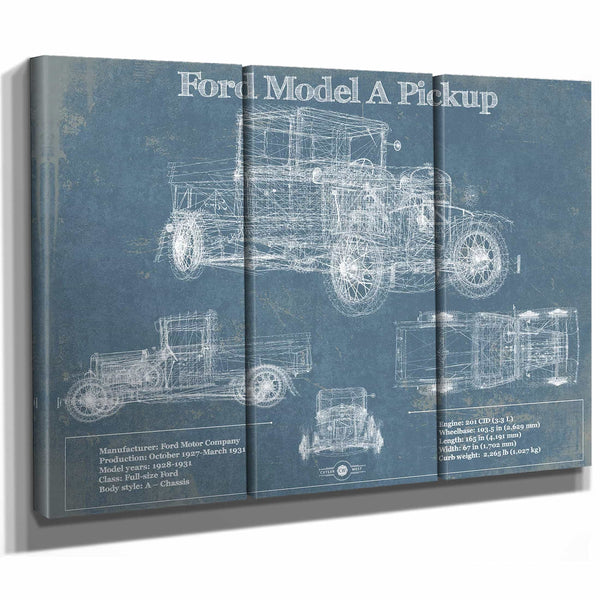 Ford Model A Pickup Vintage Blueprint Auto Print