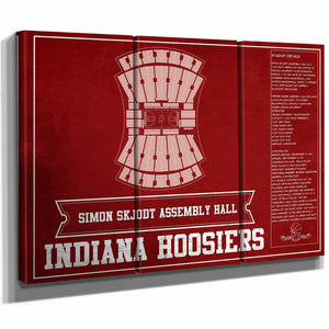 Simon Skjodt Assembly Hall Indiana Hoosiers Team Color NCAA Vintage Print