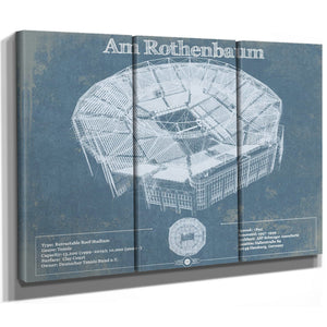 Tennisstadion Am Rothenbaum - German Open Tennis Championships Blueprint Vintage Print