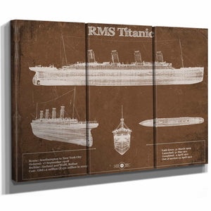 Titanic Blueprint Original Wall Art