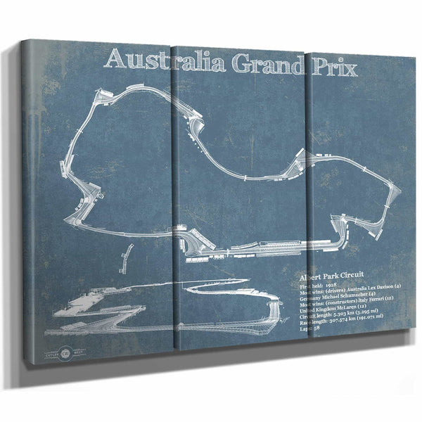 Australian Grand Prix Formula One Blueprint Race Track Print