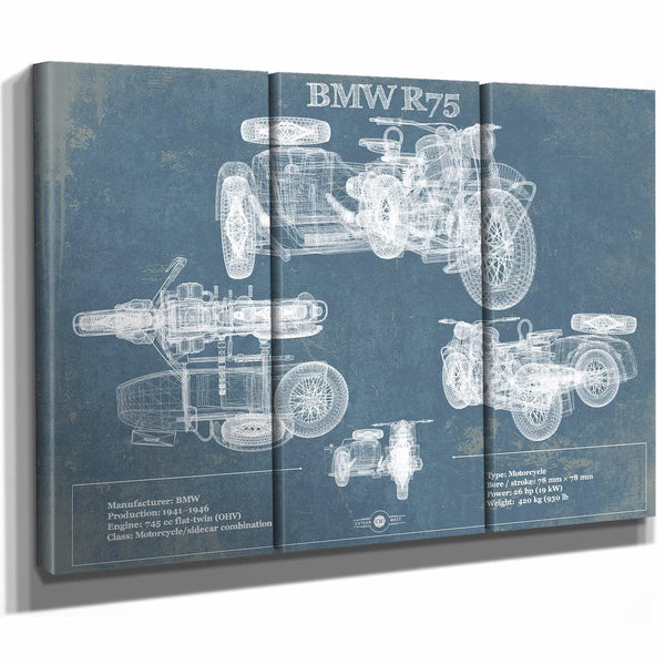 BMW R75 Blueprint Motorcycle Patent Print