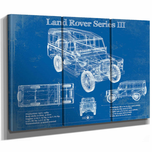 Land Rover Series III 109" Blueprint Vintage Auto Patent Print