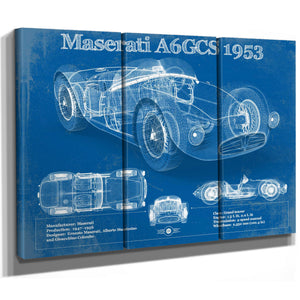 Maserati A6GCS 1953 Original Vintage Car Blueprint