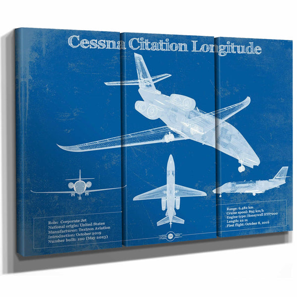 Cessna Citation Longitude Original Blueprint Art
