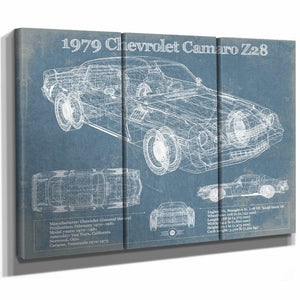 1979 Chevrolet Camaro Z28 Blueprint Vintage Auto Patent Print