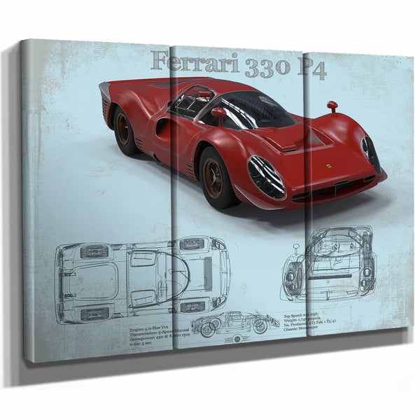 Ferrari 330 P4 Vintage Sports Car Print