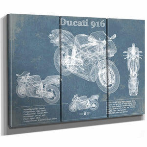 Ducati 916 Blueprint Motorcycle Patent Print