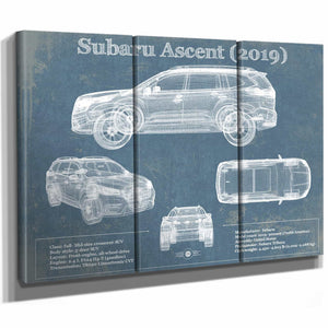 Subaru Ascent 2019 Blueprint Vintage Auto Print