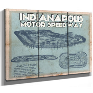 Indianapolis Motor Speedway Blueprint NASCAR Race Track Print