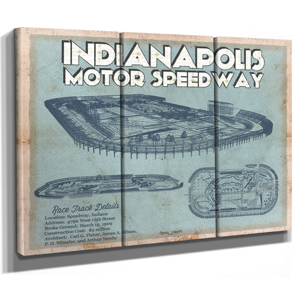 Indianapolis Motor Speedway Blueprint NASCAR Race Track Print