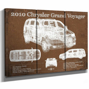 2010 Chrysler Grand Voyager Vintage Blueprint Auto Print