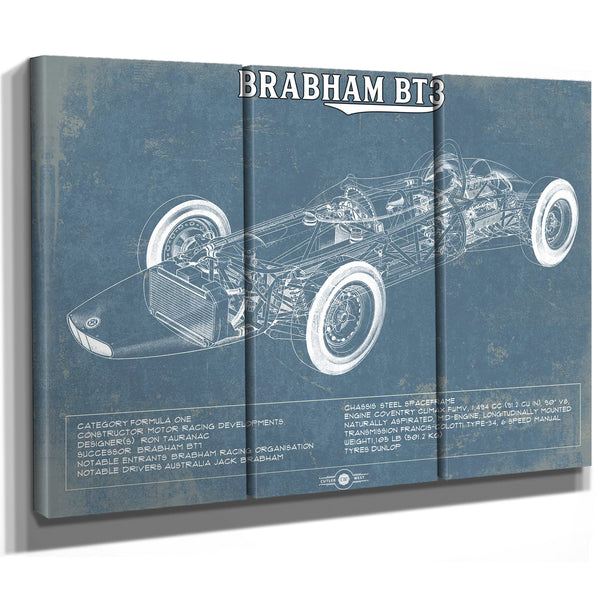 Brabham BT3 Formula One Racing Car Vintage Auto Print
