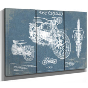 Ace (1924) Blueprint Motorcycle Patent Print