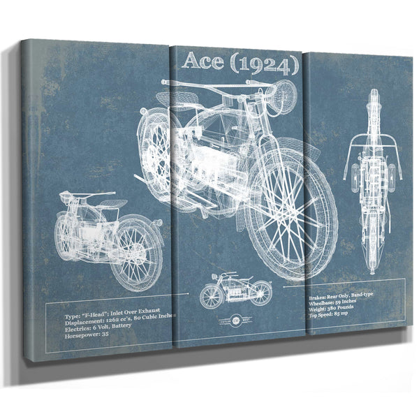 Ace (1924) Blueprint Motorcycle Patent Print