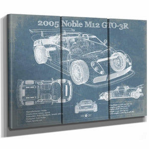 2005 Noble M12 GTO-3R Vintage Blueprint Auto Print