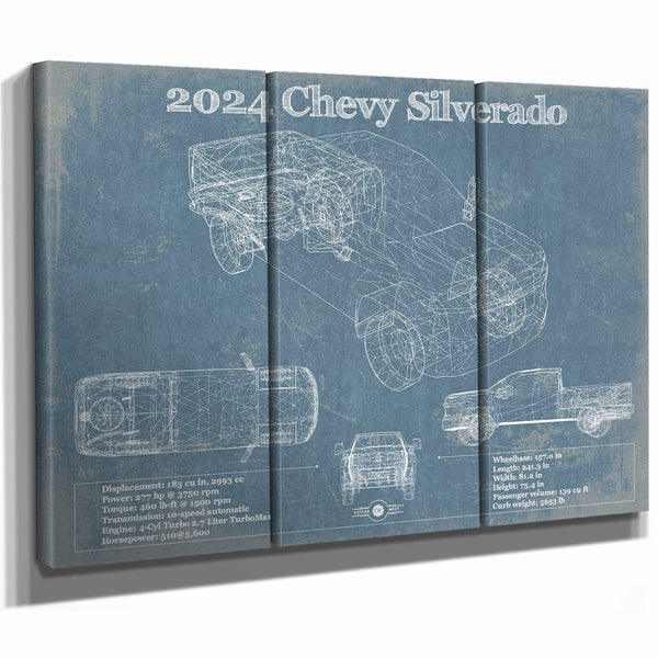 2024 Chevrolet Silverado Vintage Blueprint Auto Print