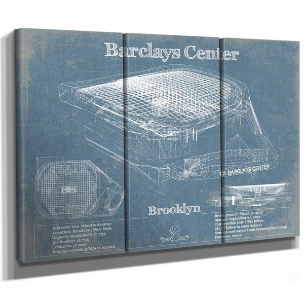 Brooklyn Nets - Vintage Barclays Center NBA Print
